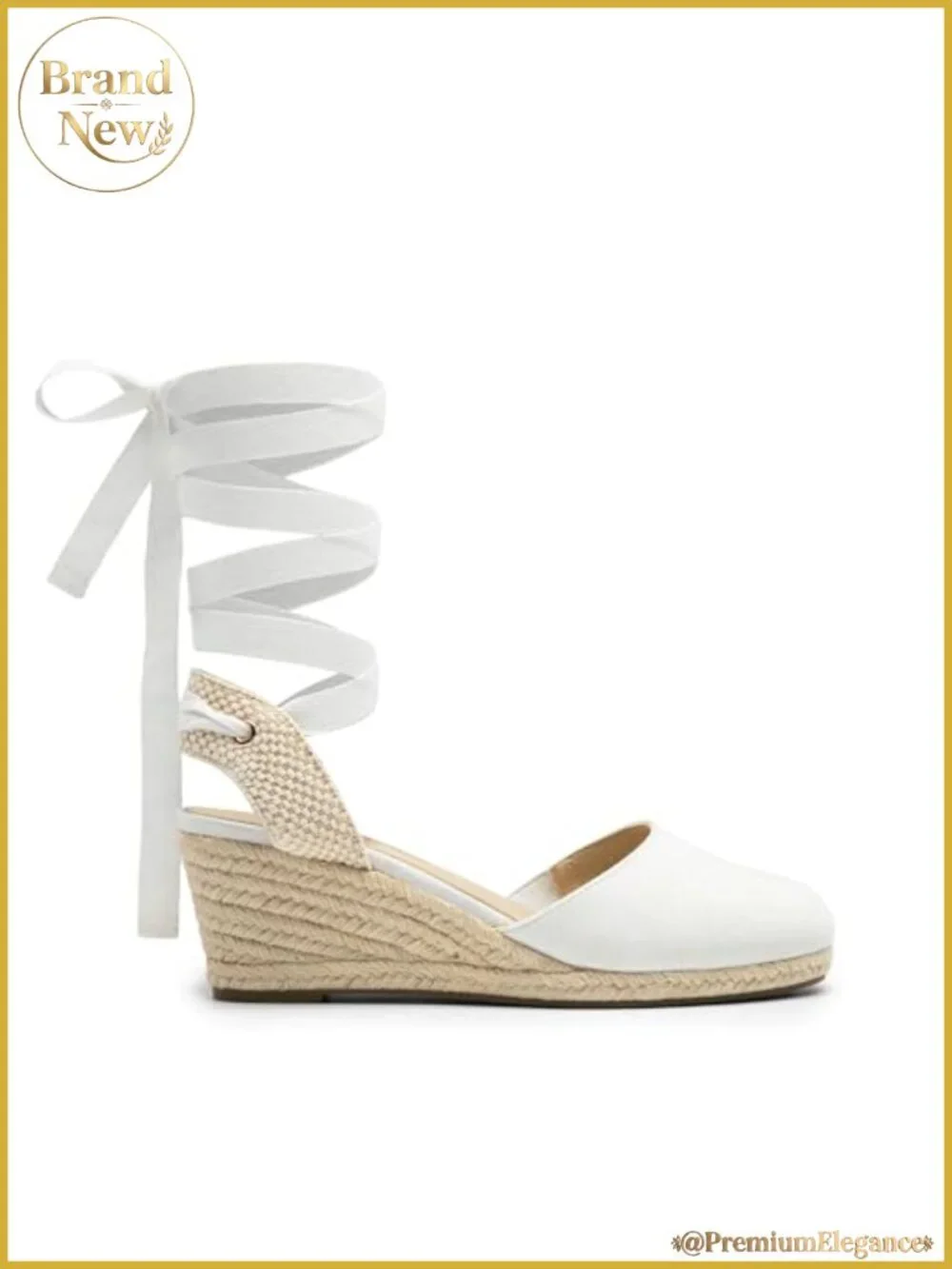 Espadrille Platform Wedge Sandals Vegan Leather Women's Summer